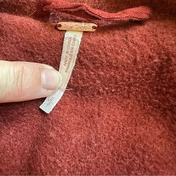 Free People Bella Dolman Wool Coat in Terra Cotta - Women S - Boho Winter Fall - Picture 5 of 6